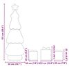 vidaXL Verlichte Kerstboom met 3 Cadeau Dozen 2D Warm Wit 150 cm