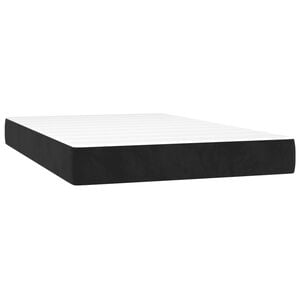 vidaXL Pocketveringmatras medium 120x200x20 cm fluweel zwart