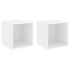 vidaXL Wandkasten 2 st 37x37x37 cm bewerkt hout wit