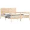 vidaXL Bedframe met hoofdbord massief hout