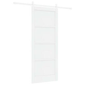 vidaXL Schuifdeur Wit 83 x 202 cm Massief grenenhout