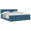 vidaXL Ottoman bed met matrassen 200x200cm fluweel donkerblauw