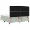 vidaXL Boxspringbed met matras met LED Lichtgrijs 180 x 200 cm Fluweel