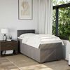 vidaXL Boxspring met matras stof taupe 90x190 cm