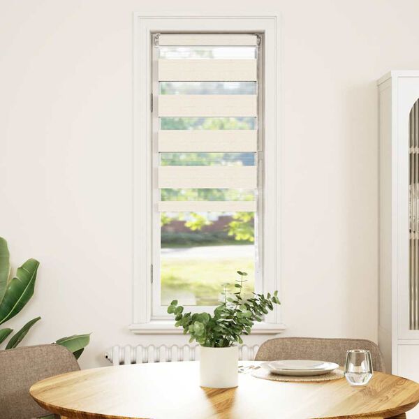 vidaXL Zebra rolgordijn 50x100 cm stofbreedte 45,9cm marmerbeige