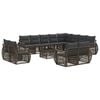 vidaXL Tuinbankenset 13 st Grijs en Donkergrijs poly rattan