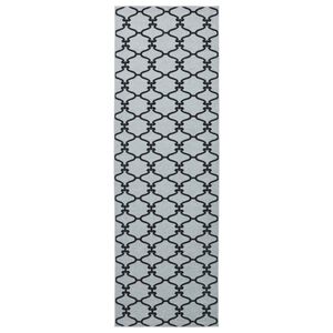 vidaXL Vloerkleedloper ORIZ 1150 gsm Zwart gaaspatroon