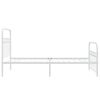 vidaXL Bedframe met hoofd- en voeteneinde metaal wit 100x190 cm