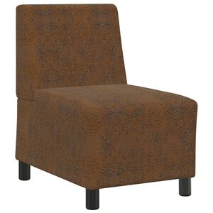 vidaXL Sofastoel zonder armleuningen bruin 55 cm imitatie su&egrave;de leer