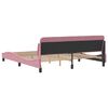 vidaXL Bedframe met hoofdeinde "Dover" 180x200 cm fluweel roze