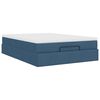 vidaXL Ottoman bed met matras 140x200cm stof blauw