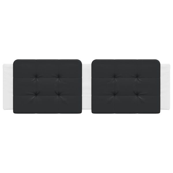 vidaXL Hoofdbordkussen "Zadar" 160 cm kunstleer zwart en wit