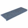 vidaXL Trapmatten zelfklevend 15 st sisal-look 65x21x4 cm blauw