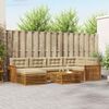 vidaXL Buiten bankenset met kussen 7 pcs Natuurlijk en Beige