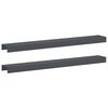 vidaXL Afdekprofiel voor tuinafboording 2 st 100 x 15 x 5 cm Staal