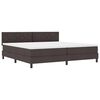 vidaXL Boxspringbed met matras Donkerbruin 200 x 200 cm Stof