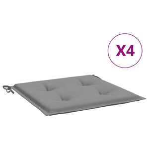 vidaXL Tuinstoelkussens 4 st 40x40x4 cm oxford stof grijs