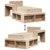 vidaXL Bedframe zonder matras massief grenenhout 75x190 cm