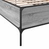 vidaXL Bedframe bewerkt hout en metaal grijs sonoma eiken 100x200 cm
