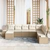 vidaXL Tuin Sofa Set met kussen 8 pcs Beige en Cr&egrave;me poly rattan