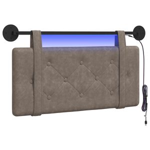 vidaXL Hangend hoofdbord Grijs Antiek PU