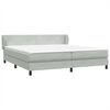 vidaXL Boxspring met matrassen fluweel lichtgrijs 200x210 cm