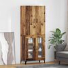 vidaXL Highboard Oud Hout 69,5 x 34 x 180 cm Bewerkt hout