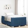vidaXL Bedframe met matras Blauw 120 x 200 cm Stof