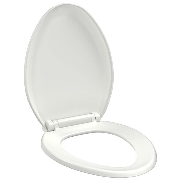 vidaXL Toiletbril soft-close met quick-release ontwerp wit