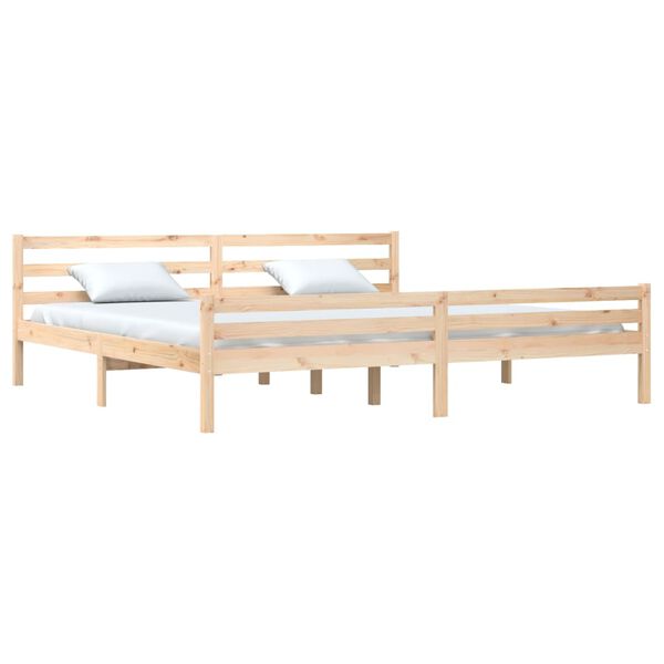 vidaXL Bedframe zonder matras massief hout 200x200 cm