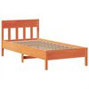 vidaXL Bedframe zonder matras massief grenenhout wasbruin 75x190 cm
