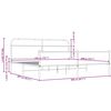 vidaXL Bedframe zonder matras metaal bruin eikenkleurig 200x200 cm