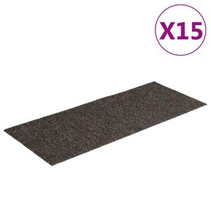 vidaXL Trapmatten Zelfklevend 15 stuks 60x25 cm Antraciet Rechthoekig