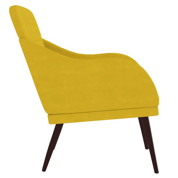 vidaXL Fauteuil 63x76x80 cm fluweel geel