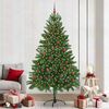 vidaXL Kerstboom met 300 LED met standaard Groen 210 cm PE