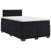 vidaXL Boxspringbed met matras Zwart 120 x 200 cm Fluweel