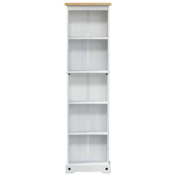 vidaXL Boekenkast Wit 46 x 20 x 170 cm Massief grenenhout