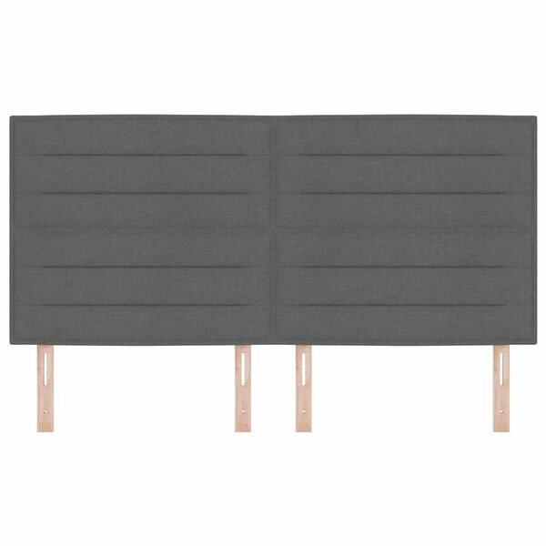 vidaXL Hoofdbord met hoofdeinde Donkergrijs 180 cm Nep Leer