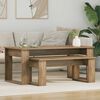 vidaXL Koffietafel Set 2 pcs Artisan Eiken Bewerkt hout