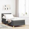 vidaXL Boxspringbed met matras Donkergrijs 100 x 200 cm Stof