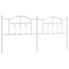 vidaXL Vervangend hoofdbord 200 cm metaal wit