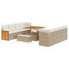 vidaXL Tuinbankenset Beige en Cr&egrave;me 231 x 224 x 85 cm poly rattan