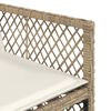 vidaXL 9-delige Tuinset met kussens poly rattan beige