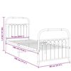 vidaXL Bedframe met hoofd- en voeteneinde metaal zwart 75x190 cm