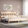 vidaXL Bedframe met hoofdbord massief hout