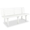 vidaXl Tuinbank 145,5 cm kunststof wit