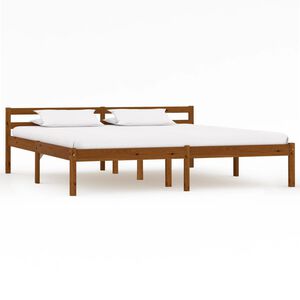 vidaXL Bedframe massief grenenhout honingbruin 160x200 cm