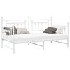 vidaXL Bedframe voor een daybed Wit 107 x 203 cm Staal
