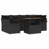 vidaXL Tuin Sofa Set 7 st Zwart Poly riet