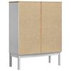 vidaXL Dressoir FLORO Wit 70 x 30 x 70,5 cm Massief Vurenhout